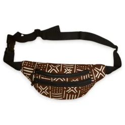 Afrikaanse print heuptasje / Fanny pack - Bruine X Bogolan - Festival tasje