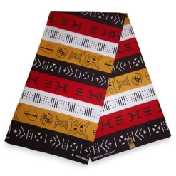 Afrikaanse print heuptasje / Fanny pack - Rode Bogolan Symbols - Festival tasje met verstelbare band