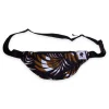 Afrikaanse print heuptasje / Fanny pack - Mix Bruine Feathers - Festival tasje met verstelbare band