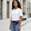 Afrikaanse print heuptasje / Fanny pack - Blauw - Festival tasje met verstelbare band