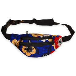 Afrikaanse print heuptasje / Fanny pack - Blauw - Festival tasje met verstelbare band