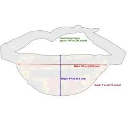 Afrikaanse print heuptasje / Fanny pack - Groen / gele kente - Festival tasje met verstelbare band