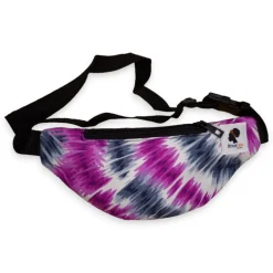 Afrikaanse print heuptasje / Fanny pack - Paarse Tie Dye - Festival tasje met verstelbare band