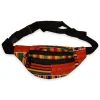 Afrikaanse print heuptasje / Fanny pack - Oranje / gele bogolan - Festival tasje met verstelbare band