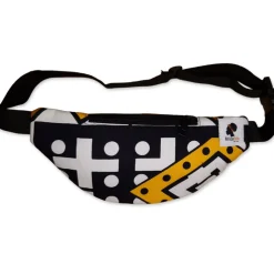 Afrikaanse print heuptasje / Fanny pack - Mosterd samakaka - Festival tasje met verstelbare band