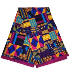 Afrikaanse print heuptasje / Fanny pack - Multicolor kente - Festival tasje met verstelbare band