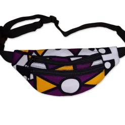 Afrikaanse print heuptasje / Fanny pack - Paarse Samakaka - Festival tasje met verstelbare band