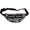 Afrikaanse print heuptasje / Fanny pack - Wit groene bogolan - Festival tasje met verstelbare band