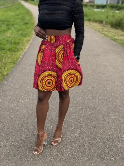 Afrikaanse print mini rok - Rode Dotted Patterns