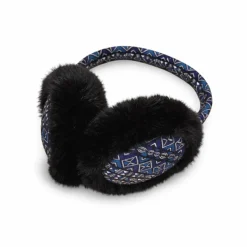 Afrikaanse Print Oorwarmers / Earmuffs - Inklapbaar Wintermodel - Blauwe Bogolan