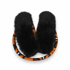Afrikaanse Print Oorwarmers / Earmuffs - Inklapbaar Wintermodel - Bruine Cross Bogolan