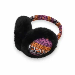 Afrikaanse Print Oorwarmers / Earmuffs - Inklapbaar Wintermodel - Roze Oranje Tribal