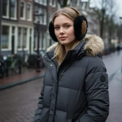 Afrikaanse Print Oorwarmers / Earmuffs - Inklapbaar Wintermodel - Leopard