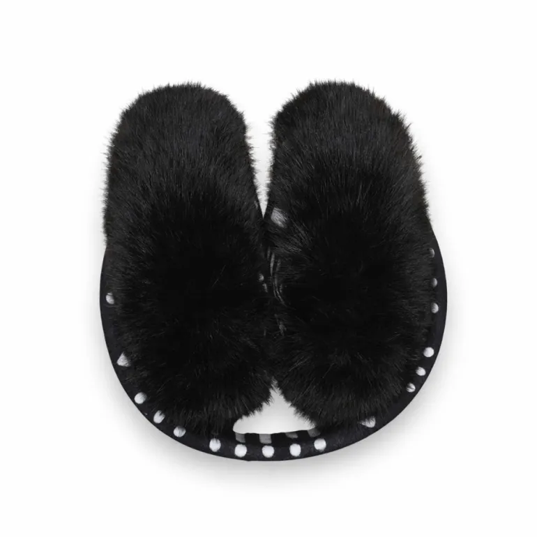 Afrikaanse Print Oorwarmers / Earmuffs - Inklapbaar Wintermodel - Zwart Witte Bogolan