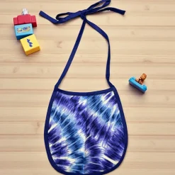 Afrikaanse print slabbetje - Blauw Tie Dye (Unisex)