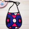 Afrikaanse print slabbetje - Blauw Roze Samakaka (Unisex)