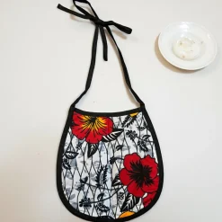 Afrikaanse print slabbetje - Lichtgrijs Bloemen (Unisex)