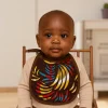 Afrikaanse print slabbetje - Multicolor Veren (Unisex)