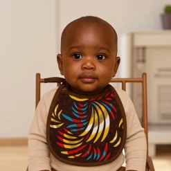 Afrikaanse print slabbetje - Multicolor Veren (Unisex)