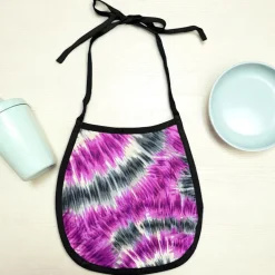 Afrikaanse print slabbetje - Paars Tie Dye (Unisex)