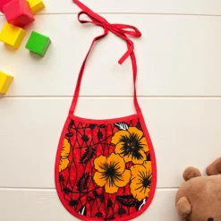 Afrikaanse print slabbetje - Rode Bloemen (Unisex)