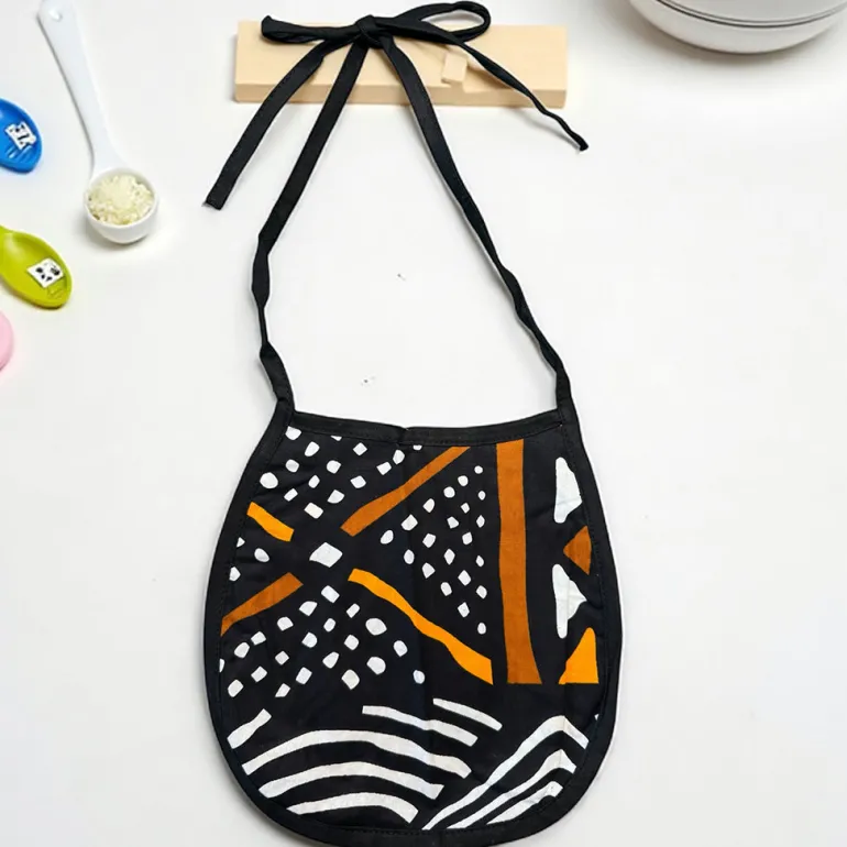 Afrikaanse print slabbetje - Zwart Bogolan (Unisex)