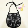 Afrikaanse print slabbetje - Zwart Wit X Bogolan (Unisex)