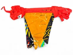 Afrikaanse print Slingers / Vlaggetjes / Stoffen Vlaggenlijn - Rood lint - 5 meter