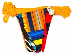 Afrikaanse print Slingers / Vlaggetjes / Stoffen Vlaggenlijn - Okergeel lint - 5 meter