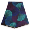 Afrikaanse print stof - Blauw en turquoise Concentric Circle Design - 100% katoen