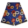 Afrikaanse print stof - Blauwe Flowers - 100% katoen