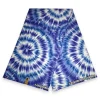 Afrikaanse print stof - Blauwe Tie Dye - 100% katoen