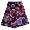 Afrikaanse print stof - Blauw Roze Paisley - 100% katoen