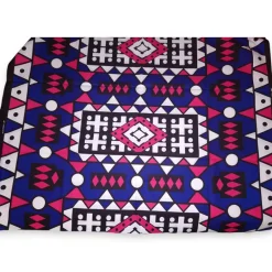 Afrikaanse print stof - Blauw Roze Samakaka / Samacaca (Angola) - 100% katoen