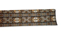 Afrikaanse print stof - Bruin en wit Bogolan Symbols - 100% katoen