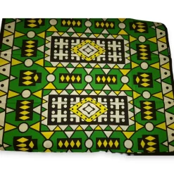 Afrikaanse print stof - Groene Samakaka / Samacaca (Angola) - 100% katoen