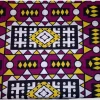 Afrikaanse print stof - Paars Gele Samakaka / Samacaca (Angola) - 100% katoen