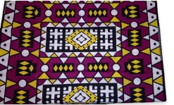 Afrikaanse print stof - Paars Gele Samakaka / Samacaca (Angola) - 100% katoen