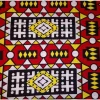 Afrikaanse print stof - Rode Samakaka / Samacaca (Angola) - 100% katoen