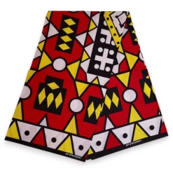 Afrikaanse print stof - Rode Samakaka / Samacaca (Angola) - 100% katoen