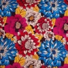 Afrikaanse print stof - Rood en blauw Flowers - 100% katoen