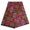 Afrikaanse print stof - Roze en olijfgroen African Prism - 100% katoen
