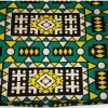 Afrikaanse print stof - Turquoise Gele Samakaka / Samacaca (Angola) - 100% katoen