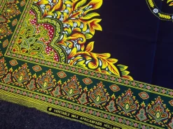 Afrikaanse print stof - Zwarte Java Design Dashiki stof- 100% katoen