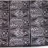 Afrikaanse print stof - Zwart en wit Ndop Cameroon - 100% katoen