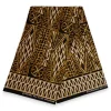 Afrikaanse print stof - Zwart Geel Ndop Cameroon - 100% katoen