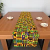 Afrikaanse print tafelloper - Tafelkleed - Geel Kente