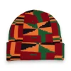 Afrikaanse Print Wintermuts / Beanie - Groen Kente