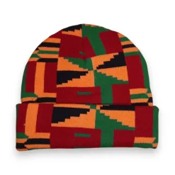 Afrikaanse Print Wintermuts / Beanie - Groen Kente