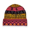 Afrikaanse Print Wintermuts / Beanie - Roze Tribal Symbols